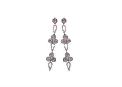 Rhodium Plated | Chandelier Earrings